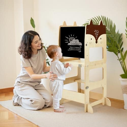Labebe Tour d Observation Enfant Grande Taille, Tour Montessori 1-3 Ans, 3 in 1tour d'observation