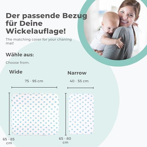 Lilly and Ben® Housse pour Matelas à Langer - Tissu Coton Éponge - Bébé Garçon - Lot de 2 - Épais et Absorbant