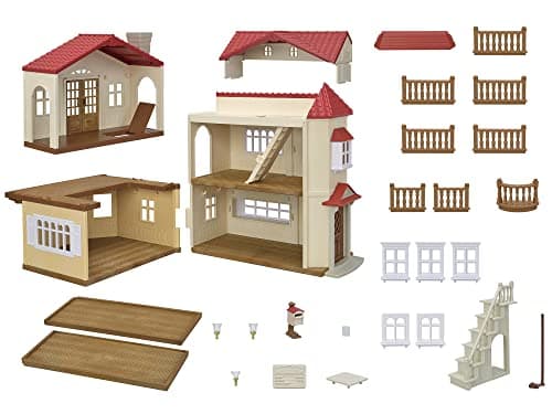 Sylvanian Families - La grande maison éclairée et sa pièce secrète - Maison avec + 10 accessoires - Plongez dans l'univers de la famille Sylvanian - Figurines miniatures - Jouet enfant 3 ans - 5716