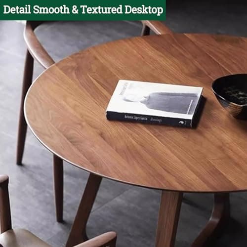 Table à manger ronde moderne du milieu du siècle en bois massif, conception de piédestal rustique pour les petits espaces, peut accueillir 2 à 4 personnes, meubles de cuisine et de salle à manger