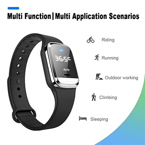 Tixiyu Bracelet anti-moustique ultrasonique rechargeable par USB - Montre intelligente légère pour la randonnée, la pêche, le camping - Montre électronique anti-moustiques pour enfants et adultes