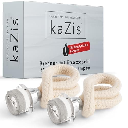 Kazis® 2 brûleurs avec mèche de rechange pour lampe Berger et toutes les autres lampes catalytiques