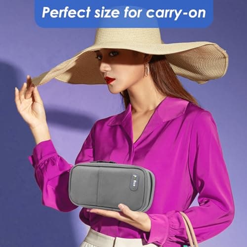 YOUSHARES Trousse Isotherme Insuline avec 2 Poche Glacière 80G à Insuline, Sac Isotherme Insuline pour Diabetique, Pochette Isotherme pour Medicament, Voyage, Stylo Insuline, Injection, Seringue, Gris