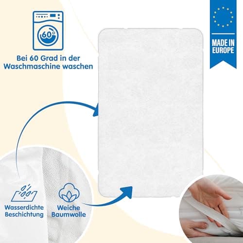 Protège Matelas imperméable pour Enfant surmatelas pour bébé avec surmatelas 200 x 90 cm - Drap Housse Protection Contre l'humidité protège Matelas imperméable