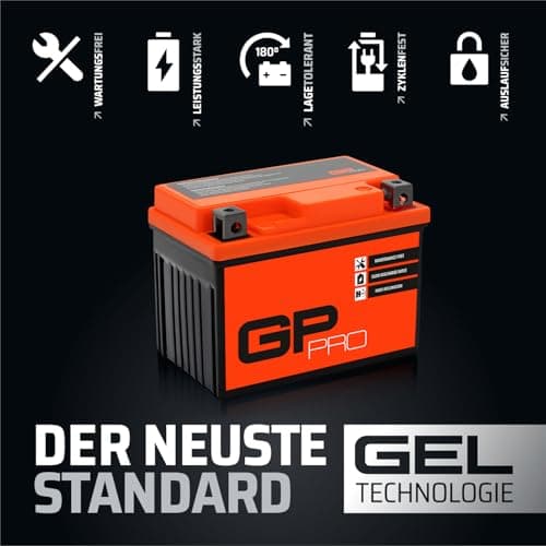 GP-PRO GTX4L-BS 12V 5Ah GEL Batterie de démarrage (semblable à YTX5L-BS / YTX4L-BS) (Sans entretien / Scellé) Scooter Accumulateur