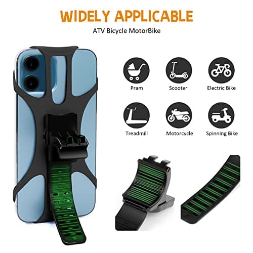 Support téléphone vélo Universel 360° Rotation Réglable Porte pour Guidons de Bicyclette/Moto Compatible avec iPhone, Samsung et 4,5-7,0 Pouces Smartphones (Noir-4)