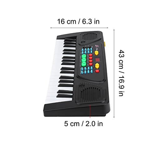Clavier Electronique Multifonctionnel à 37 Notes, Mini Piano avec Design Compact Jouets Educatifs pour Sons et Rythmes Multiples avec Mini Microphone Idéal Cadeau pour Enfants