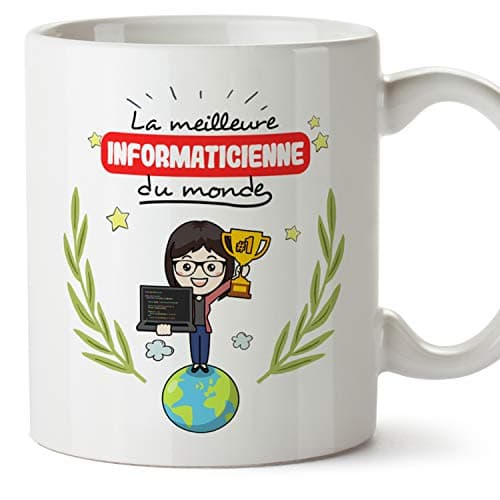 Mugffins Mug/Tasse Informaticienne (Meilleur du Monde) - Idées Drôles Informatique