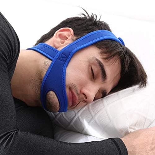 Mentonnière, Mentonnière Anti-ronflement, Bande Buccale pour Dormir, Dispositif de Réduction des Ronflements Réglable et Respirant pour que L'utilisateur Reste fermé Pendant le