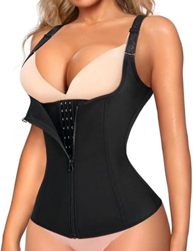 Junlan Femme Gaine Amincissante Ventre Plat Waist Shaper Training Corset Minceur Body Sculptant (Noir, S)