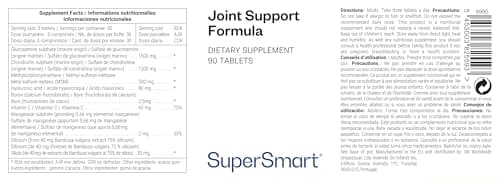 Confort Articulations - Vitamine C - Extrait de Bambusa Vulgaris Standardisé à 75% de Silicium - Contribue à la Santé des OS, des Muscles et des Articulations - Sans Gluten - Supersmart