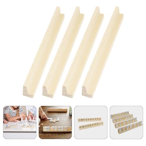 Yardwe 4 Pièces Socle Minotaure Porte-dominos en Bois Support De Dominos De Train Mexicain Titulaire De Cartes à Support De Rami Plateau en Dominos Accessoires Dominos Bureau Plate-Forme