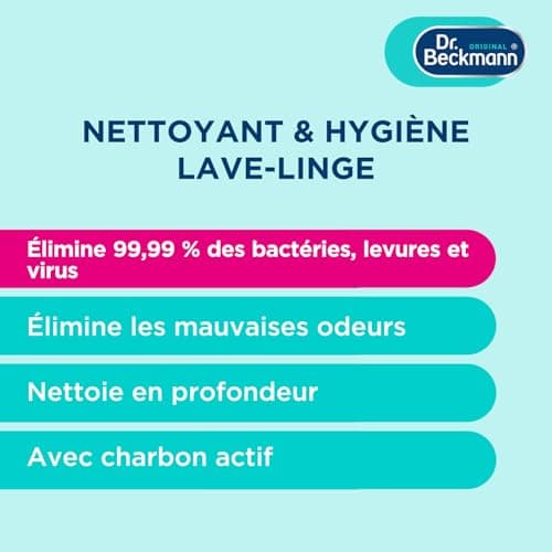 Dr. Beckmann Nettoyant & Hygiène Lave-Linge | Désinfecte et élimine durablement les mauvaises odeurs | 250g (lot de 1)