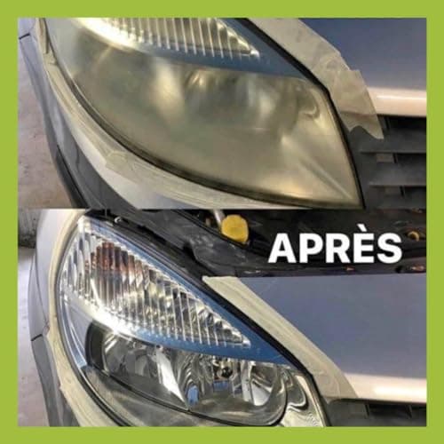 LUMINAUTO kit Renovation Phare Voiture Renovateur Phare Voiture - Kit Polissage Phare Voiture 2-en-1 pour Nettoyage et Restauration de phares pour Auto et Moto