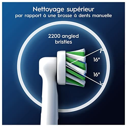 Oral-B Pro Cross Action Brossettes pour Brosse à dents électriques, Pack De 10 Unités, Convient À Une Boîte Aux Lettres