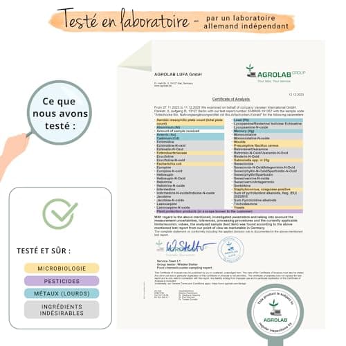 Artichaut BIO | Origine FRANCE | 2000 mg (extrait 20:1) par dose | 2,5% cynarine | Sans Additifs | Dépuratif Foie + Digestion | Testé en Laboratoire | 120 gélules | Artichoke Extract | Vegavero®