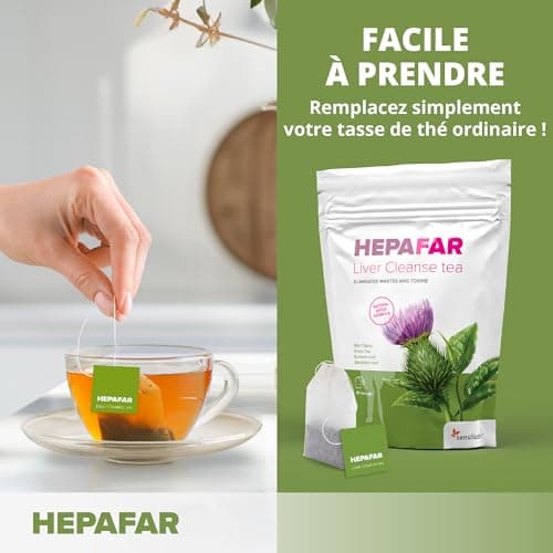 Hepafar Liver Cleanse - thé à base de plantes avec du Chardon-Marie, du thé vert, de la racine de bardane et du pissenlit - 2x20 sachets par Sensilab