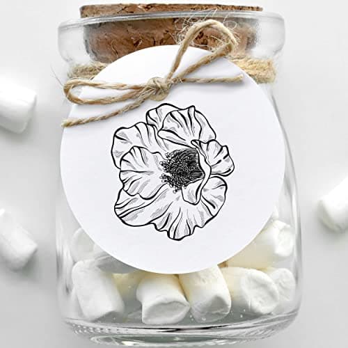 Newstamps Tampon en bois Motif coquelicot Pour la fabrication de cartes, le bricolage, les fleurs, les plantes, le scrapbooking