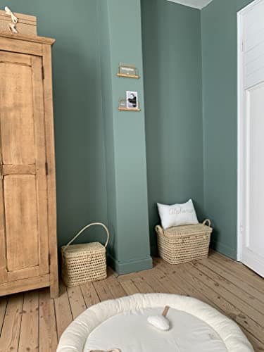 Bohome Living - Coffre et malle de rangement en osier tressé, Déco Bohème Chic (50cm)