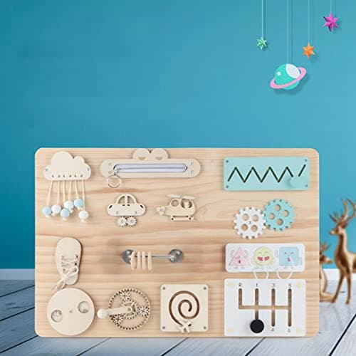 Amagogo Montessori Planche Occupée Accessoires de Bricolage Jeu de Intérieur à Manivelle pour Enfants
