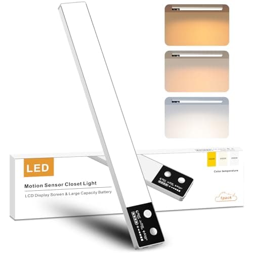BOOTEEK 96 Led Cuisine Sous Meuble, Lampe cuisine avec 3 Couleurs, 40CM Lampe de Placard Led Sans Fil Rechargeable 3000mAh pour Lumière Cuisines, Couloirs, Garage [Classe énergétique G]
