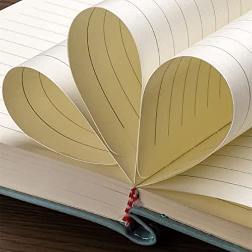 Carnet de Notes Classique Papier à Rayures - Journal Couverture Rigide, 8,3 "× 5,7", 360 pages,Parfait pour le bureau Accueil École Rédaction professionnelle et prise de notes(Brun)