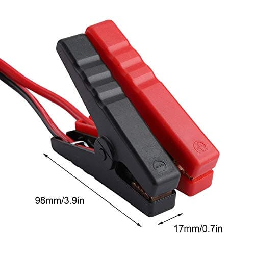 EBTOOLS Câble de démarrage d'urgence 2.5M Câble de cavalier de démarrage automatique de voiture 12-24V Clip de fil de batterie de d'alimentation de secours universel