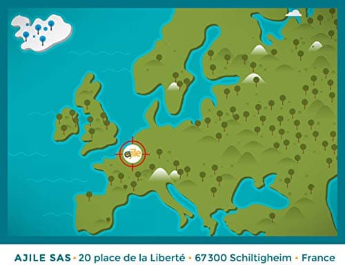 ajile - 4 pièces - Embout Enveloppant Rond en Caoutchouc pour Tubes de diam. 16 mm - Noir - EVR916-M