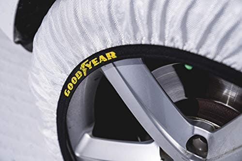Goodyear Jeu de 2 Chaînes à Neige en Textile pour Voitures Ultra GRIP Taille M, Blanc