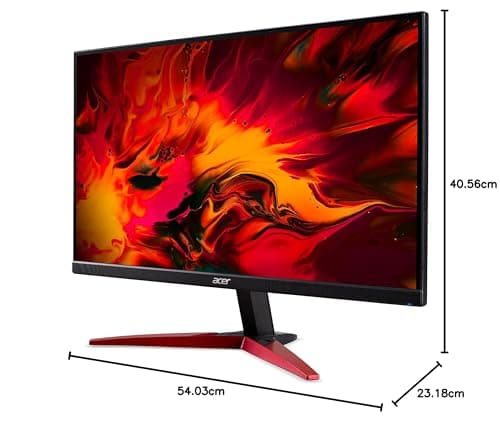 Acer Nitro KG241YS3biipf - Écran PC Gaming 24" Full HD, 180Hz (1920x1080, 16:9, FreeSync, 1ms VRB, 250 Nits, Comfyview, BluelightShield, 2xHDMI 2.0/1xDP 1.2) Moniteur PC Inclinable, Couleur Noir