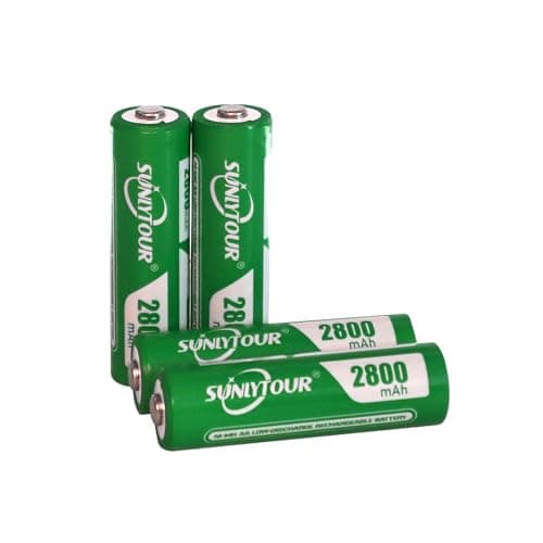 2800mAh Ni-MH AA Batterie avec Chargeur, SUNLYTOUR 8 Piles 2800mAh AA Ni-MH Batterie avec 8 Slots AAA AA Chargeur de Batterie Jusqu'à 1200 Fois