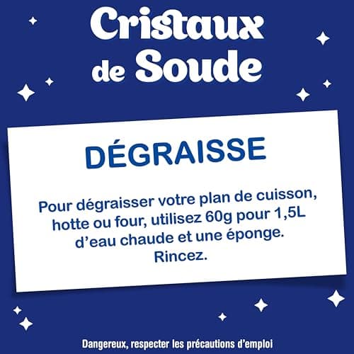 St Marc Cristaux de Soude Nettoyant Multi-Usage 100% d'Origine Naturelle 680 g - Dégraisse, Débouche et Nettoie les extérieurs