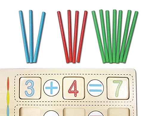 Lexibook, Bio Toys, L'École des Maths, Boîte à activités en Bois FSC pour Apprendre à Compter, Jouet éducatif d'éveil 1er âge, Jeu pour Enfant, EDU200