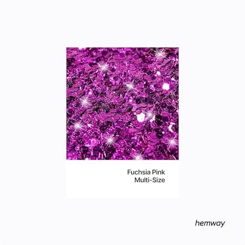 Paillettes pour artisanat gobelets en résine rose fuchsia tailles multiples cartes bijoux de Noël bougies épaisses fines 100 g/3,5 oz