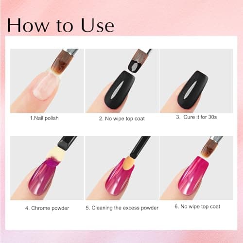 HavaCue 6 Couleurs Poudre Chrome Ongle Avec Feuille D'or Paillette Ongles Nail Art Pour La Décoration Poudre Chrome Nail Poudre Spoudre Effet Chrome Ongle Pour L'art de La Manucure Bricolage Manucure