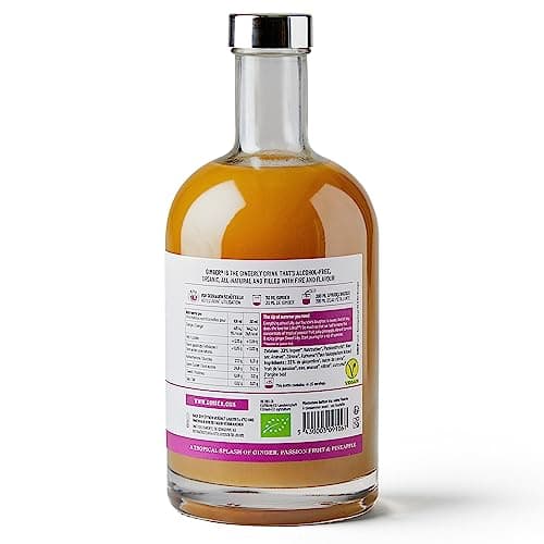 Gimber Sweet Lilly | jus de gingembre bio 700 ml | Boisson sans alcool au 100% mélange gingembre, fruit la passion, ananas & curcuma Concentré première qualité