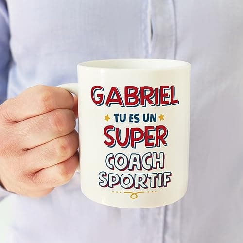 Mugffins Tasses Personnalisables pour COACH SPORTIF homme - En Français - Cadeau Personalisé- Tu es Super - 11 oz / 330 ml