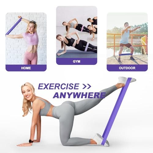 Élastique Musculation[Lot de 5], Bande Elastique Musculation avec 5 Niveaux de Force, Elastique Sport pour Fitness Pilates Yoga -Bande de Resistance Musculation avec Sac de Rangement