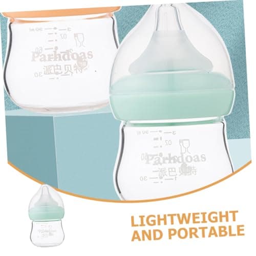 GLSTOY Biberon En Verre Pour Bébé Biberon Anti Colique Bébé Allaité Biberon D'allaitement Biberons De Lait Maman Biberons Nouveau-né Entraîneur De Bébé Buvant Un Verre