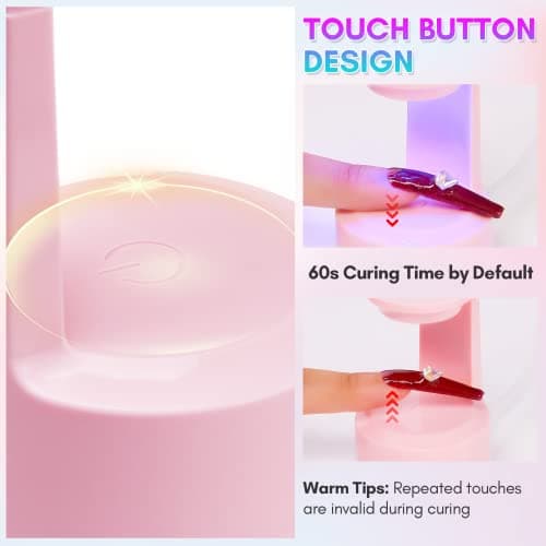 MAKARTT Lampe à Ongles LED Mini,Séchoir à Ongles 5W gel Nail UV light, Gel Vernis à Ongles Extension Gel Nail Light Solidification Light, voyage gel Nail LED Light Valentine fête des mères cadeau