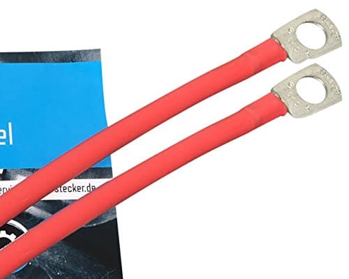 eXODA Câble de batterie 300cm câble d'alimentation en cuivre 25 mm2 avec cosses à œillets M8