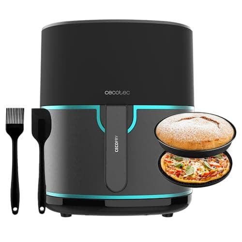 Cecotec Friteuse sans Huile de 6,5 L Cecofry Fantastik Inox 6500 Pack. Air Fryer avec 1700 W, Acier Inoxydable, 12 Menus, Technologie Perfect Cook, 80-200oC, Temps Réglable, Pack d'Accessoires