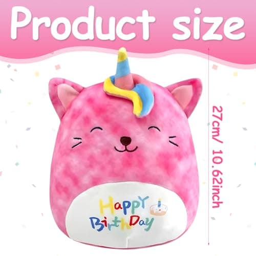 IFHDO Jouet en Peluche, 27 cm Licorne Peluche, Licorne Poupée en Peluche, Licorne Plush Toy Adorable Poupée en Peluche Douce Cartoon Plush Doll pour Cadeau d'anniversaire pour Enfants
