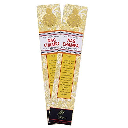 SVATV Herbal & Ancient Method Nagchampa Bâton d'encens avec Paquet de 12 encens pour la méditation, Le Yoga, Le Spirituel, l'aromathérapie - 15g x 12 | 180g | 6,35 oz