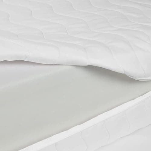 TULENA Housse de Matelas en Microfibre avec Fermeture éclair, 80x200 cm, Hauteur 23 à 25 cm, matelassée, Blanche, hypoallergénique, certifiée Öko-Tex