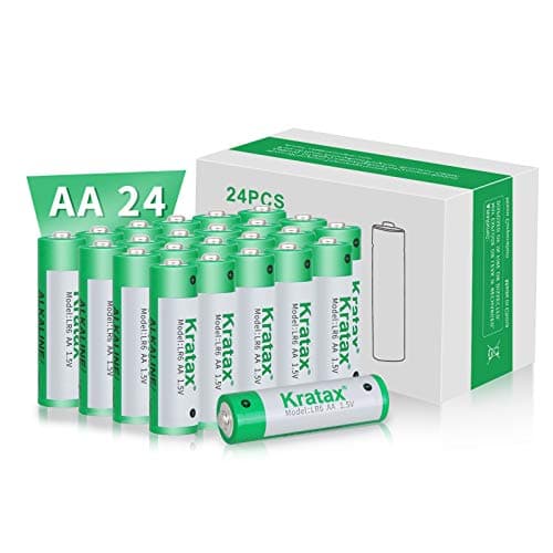 Kratax Pile alcaline AA 1,5 V LR6 [Pack de 24]