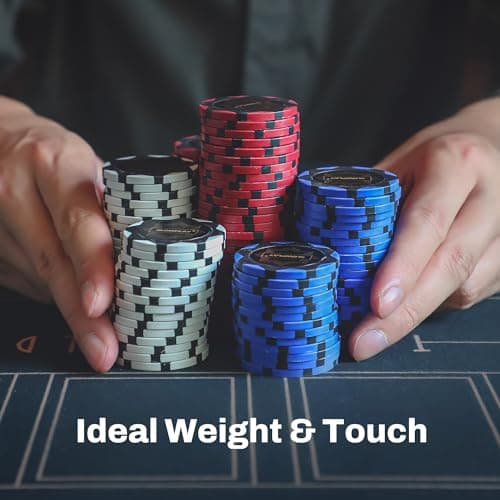 SLOWPLAY Nash Jetons de Poker en Argile | Rouleau de 50 jetons Bleu, 14g | numérotée Jetons pour Poker Texas Holdem | Conception et Fabrication exquises (1)