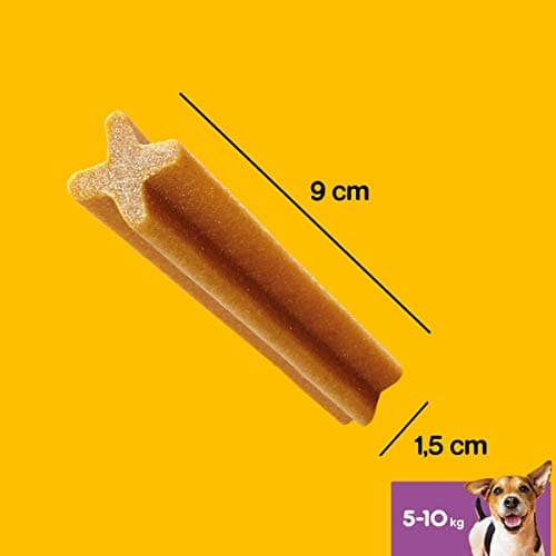 PEDIGREE DENTASTIX 56 Bâtonnets à Mâcher Bucco-Dentaires pour Petit Chien 5-10kg (Lot de 8 Sachets de 7 Friandises) - Hygiène, Scientifiquement Prouvé, Nettoyage Dents au Quotidien