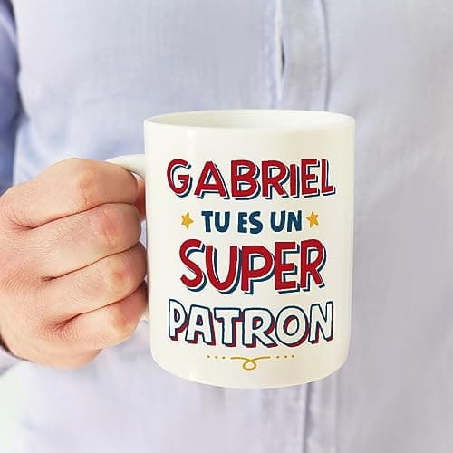 Mugffins Tasses Personnalisables pour PATRON homme - En Français - Cadeau Personalisé- Tu es Super - 11 oz / 330 ml