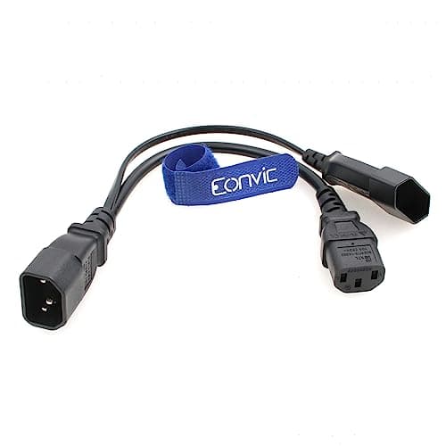 Eonvic IEC320 C14 vers C13 femelle standard européenne femelle convertisseur câble adaptateur répartiteur câble 30 cm